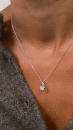 ELLE DIAMOND NECKLACE SILVER