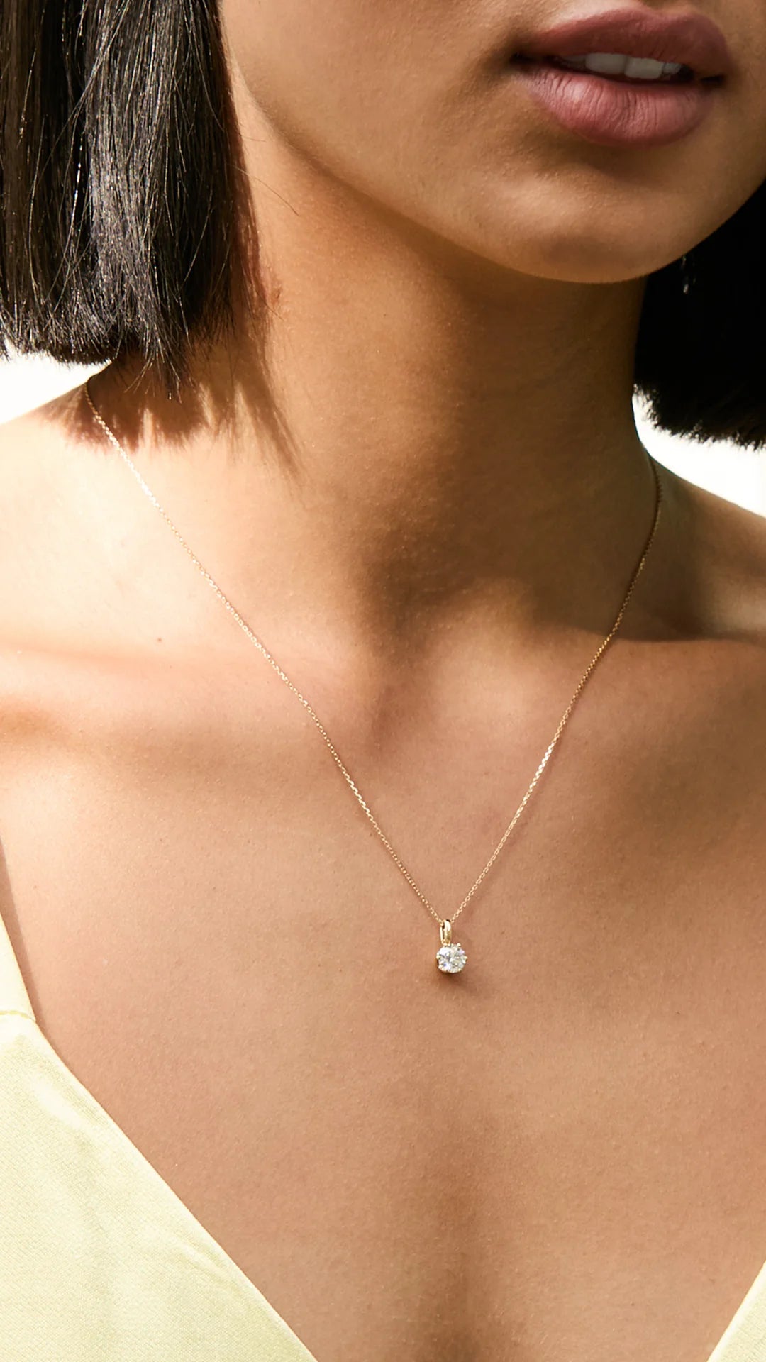 ELLE DIAMOND NECKLACE GOLD PLATED