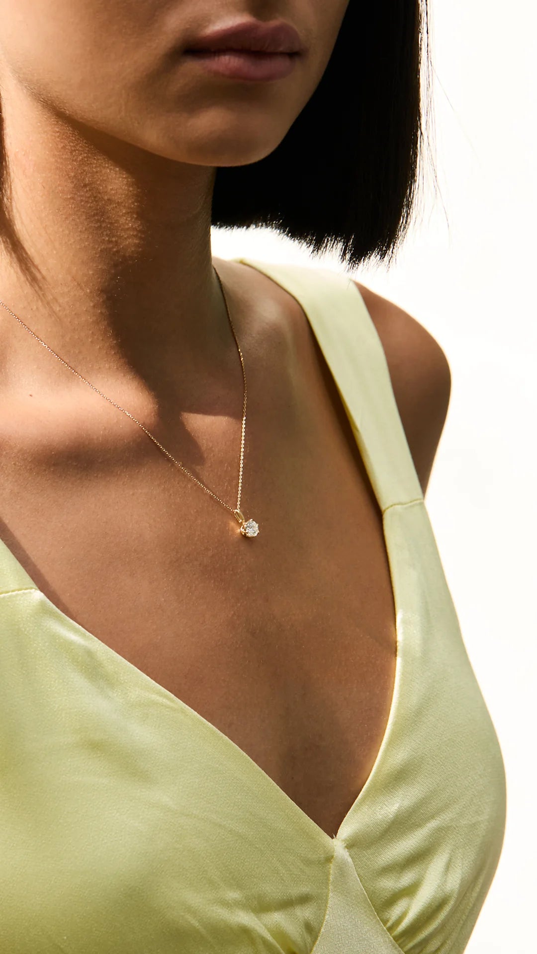 ELLE DIAMOND NECKLACE GOLD PLATED