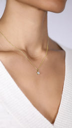 ELLE DIAMOND NECKLACE GOLD PLATED