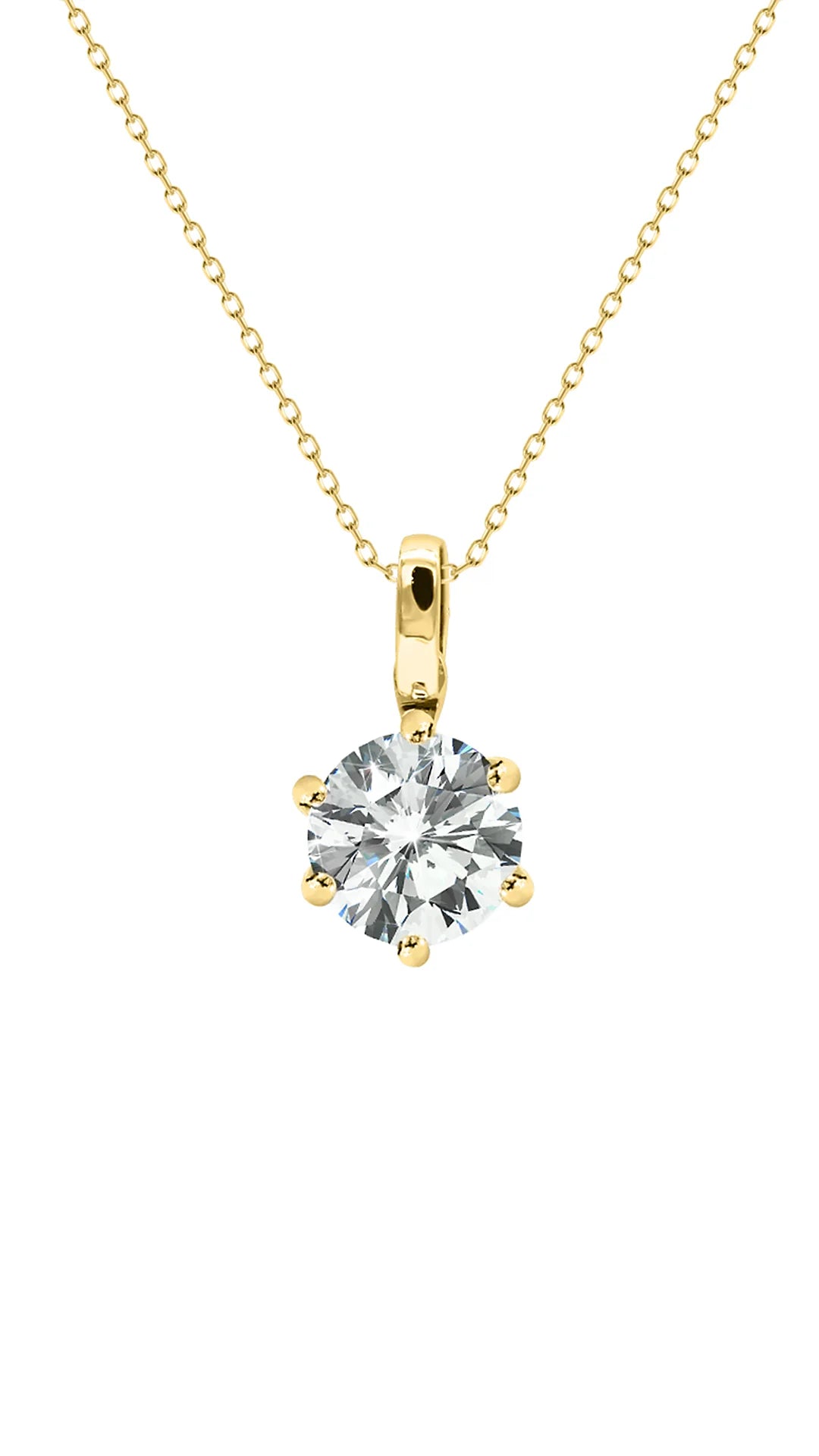 ELLE DIAMOND NECKLACE GOLD PLATED