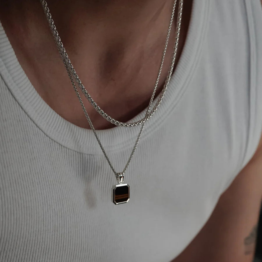 Tiger Eye Octagon Necklace