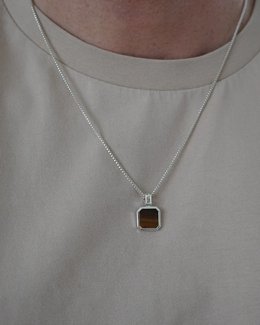Tiger Eye Octagon Necklace