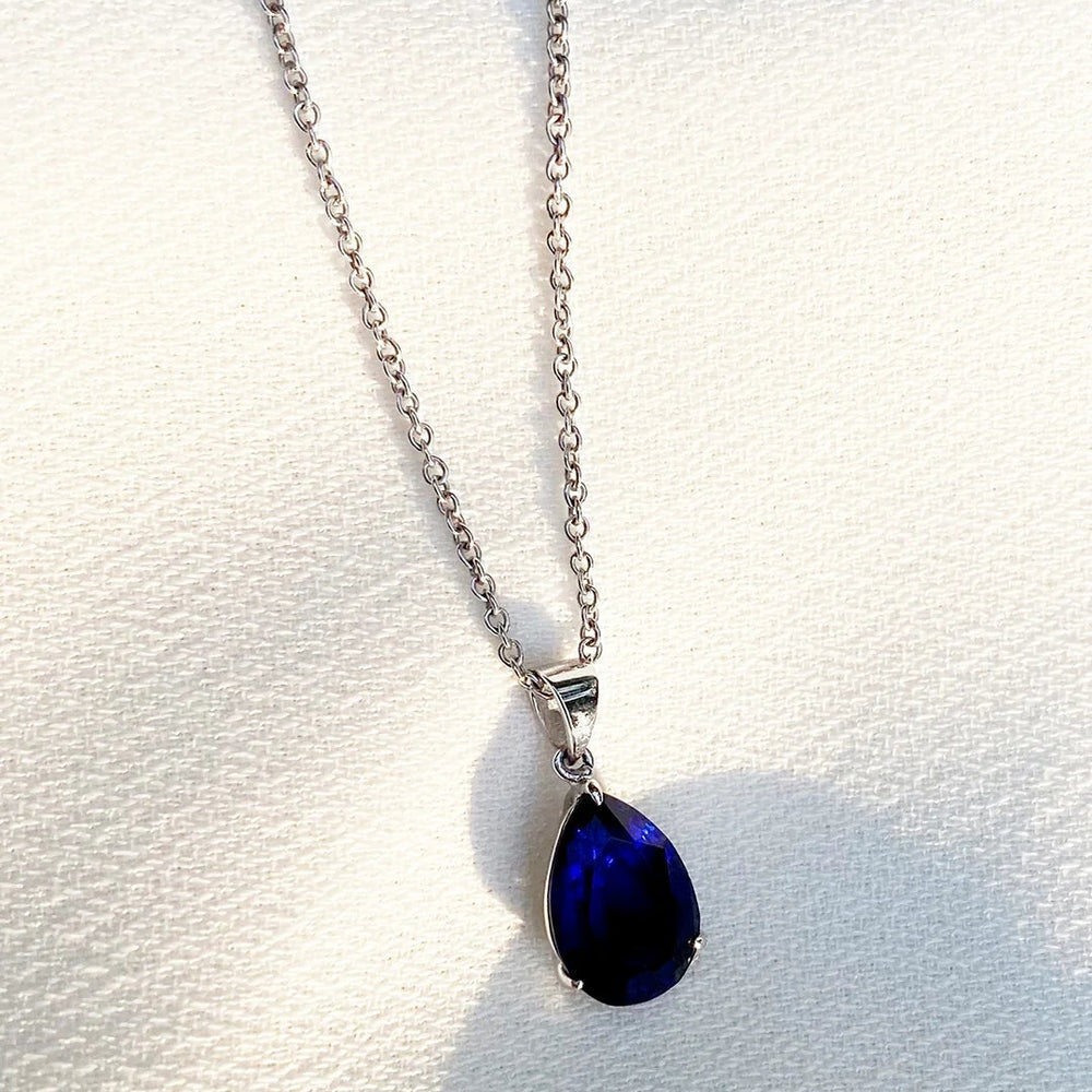 Sapphire Necklace Silver