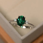 Oval Cut Emerald Ring
