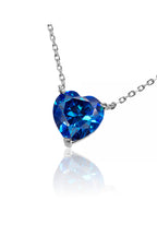 I adore you Blue Sapphire Necklace