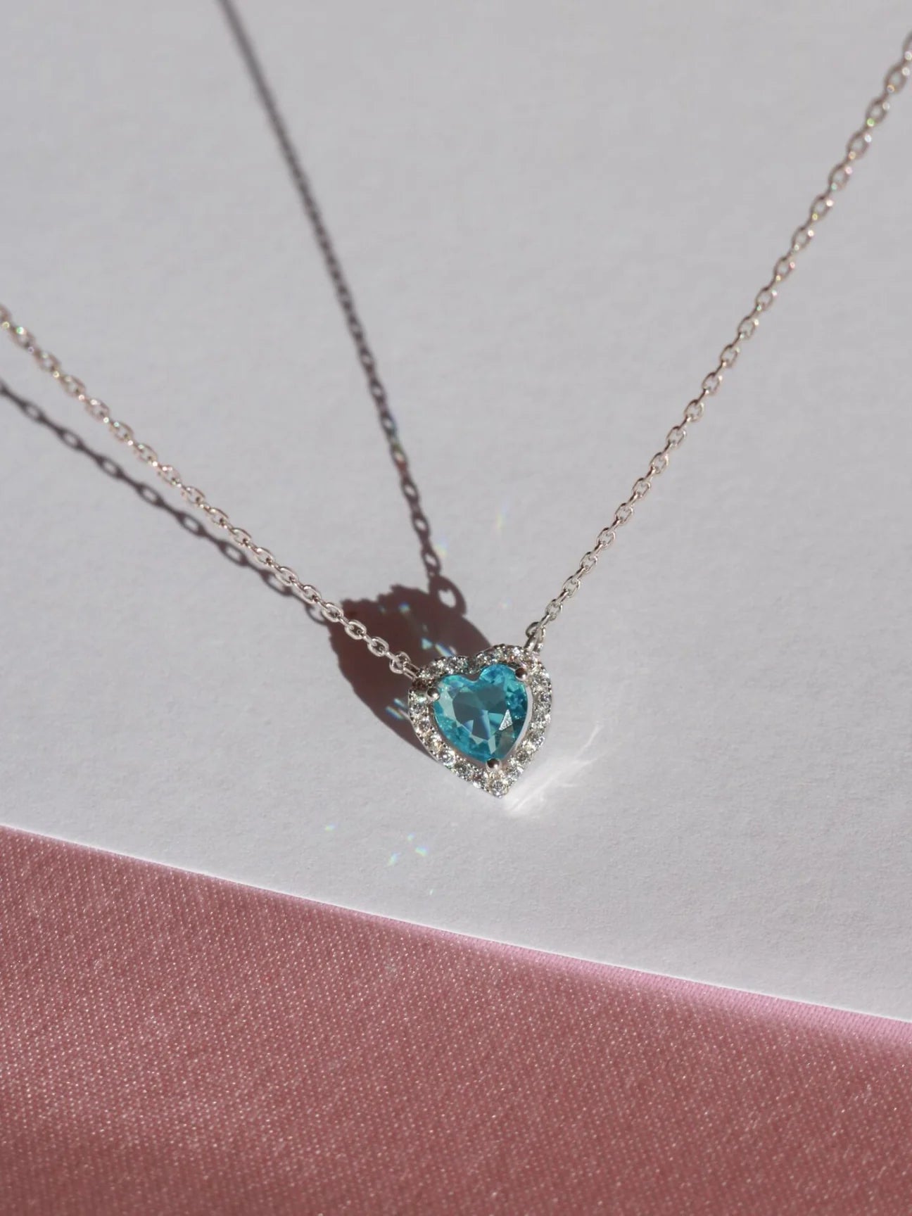 I adore you Aquamarine Necklace