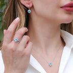 I adore you Aquamarine Necklace