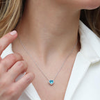 I adore you Aquamarine Necklace