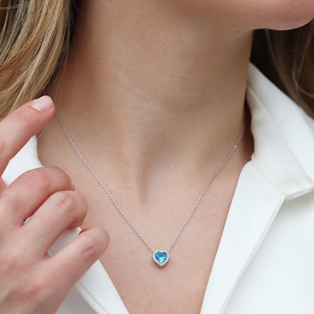 I adore you Aquamarine Necklace