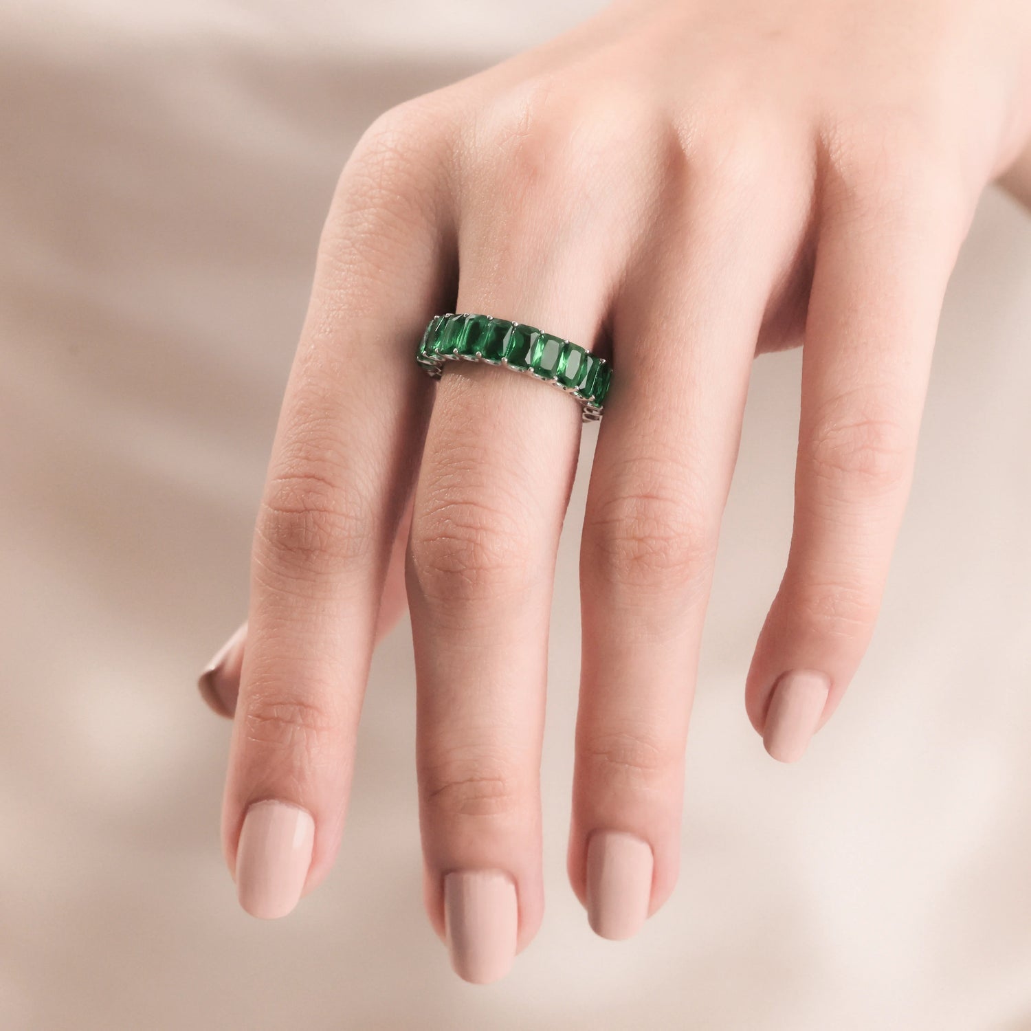 Fancy Emerald Stones Ring