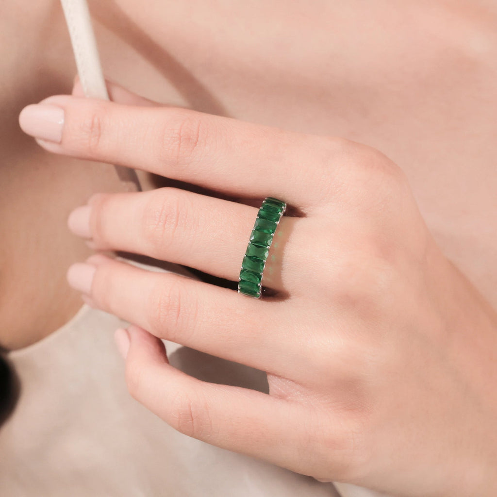 Fancy Emerald Stones Ring