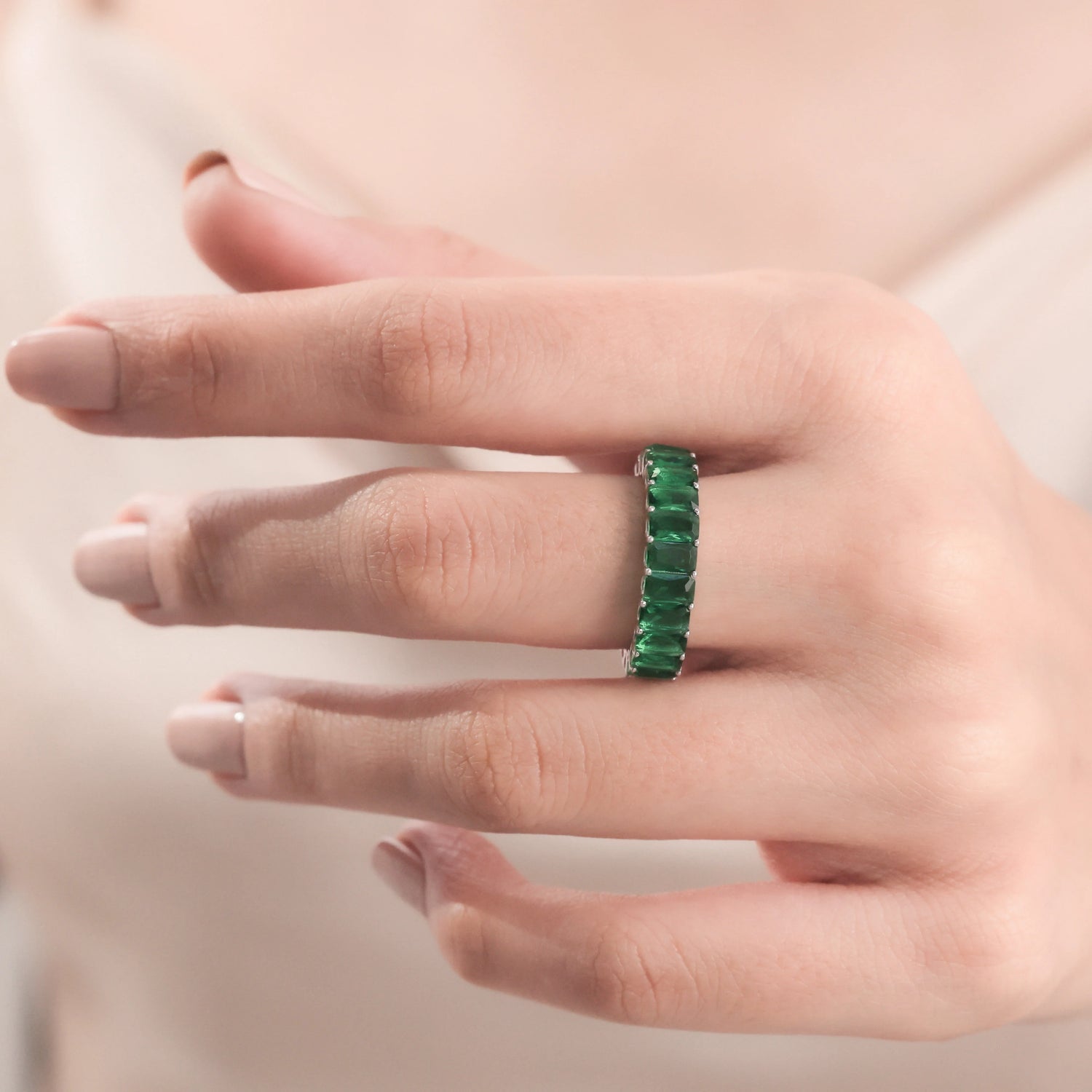 Fancy Emerald Stones Ring