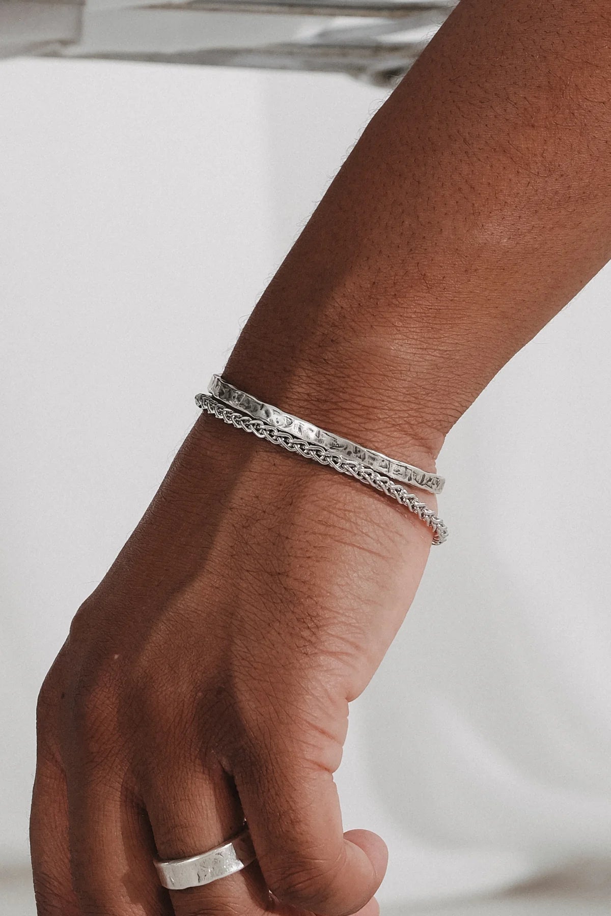 Thin Hammered bracelet
