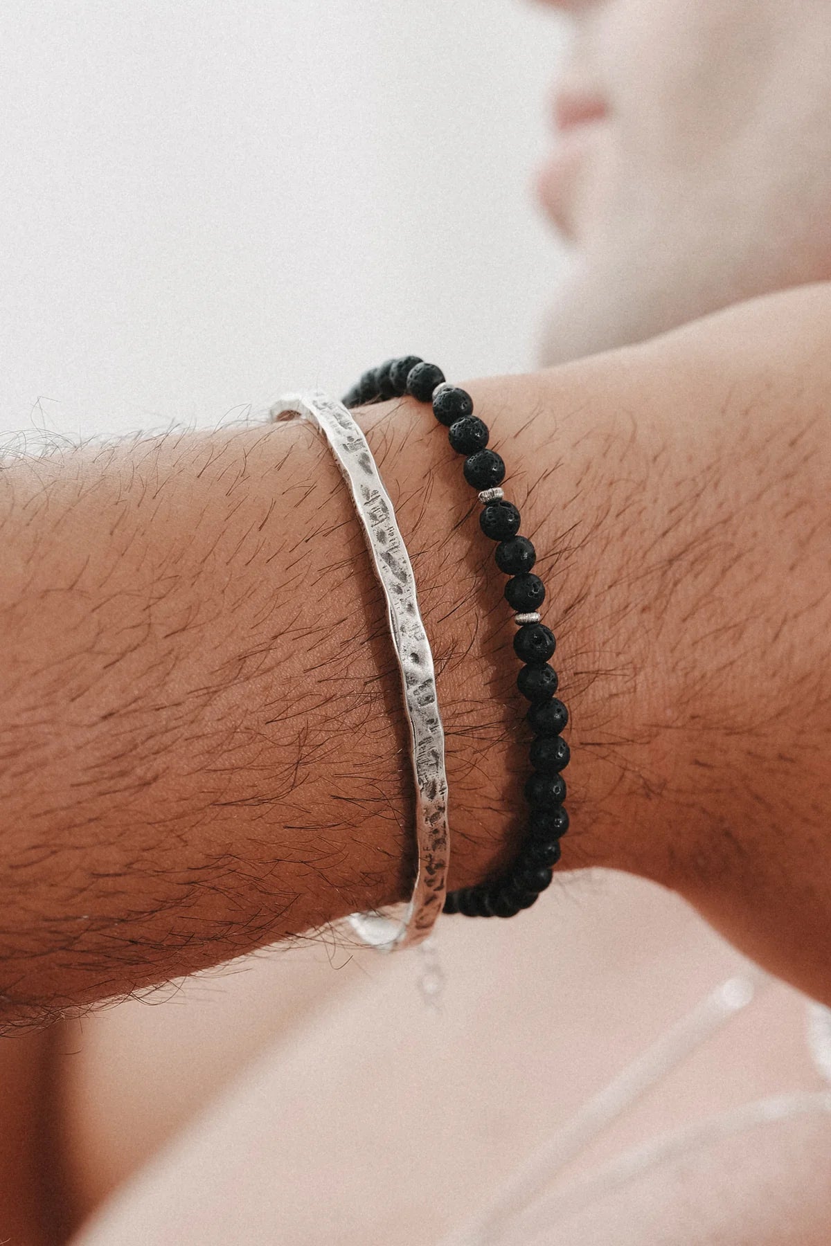 Thin Hammered bracelet