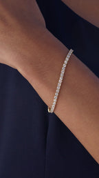 GOLD VIANNE TENNIS BRACELET 4mm