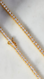 GOLD VIANNE TENNIS BRACELET 4mm