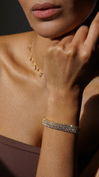 GOLD VIANNE TENNIS BRACELET 4mm