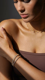 GOLD VIANNE TENNIS BRACELET 4mm