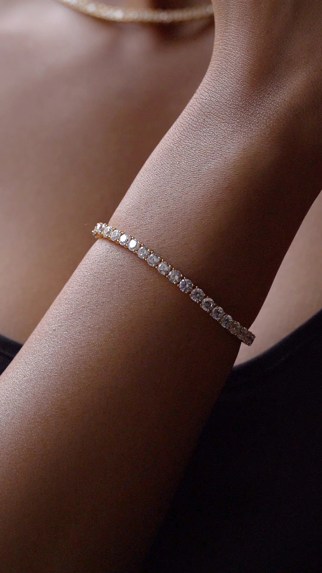 GOLD VIANNE TENNIS BRACELET 4mm