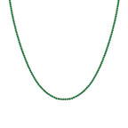GREEN EMERALD TENNIS NECKLACE