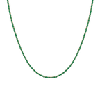 GREEN EMERALD TENNIS NECKLACE