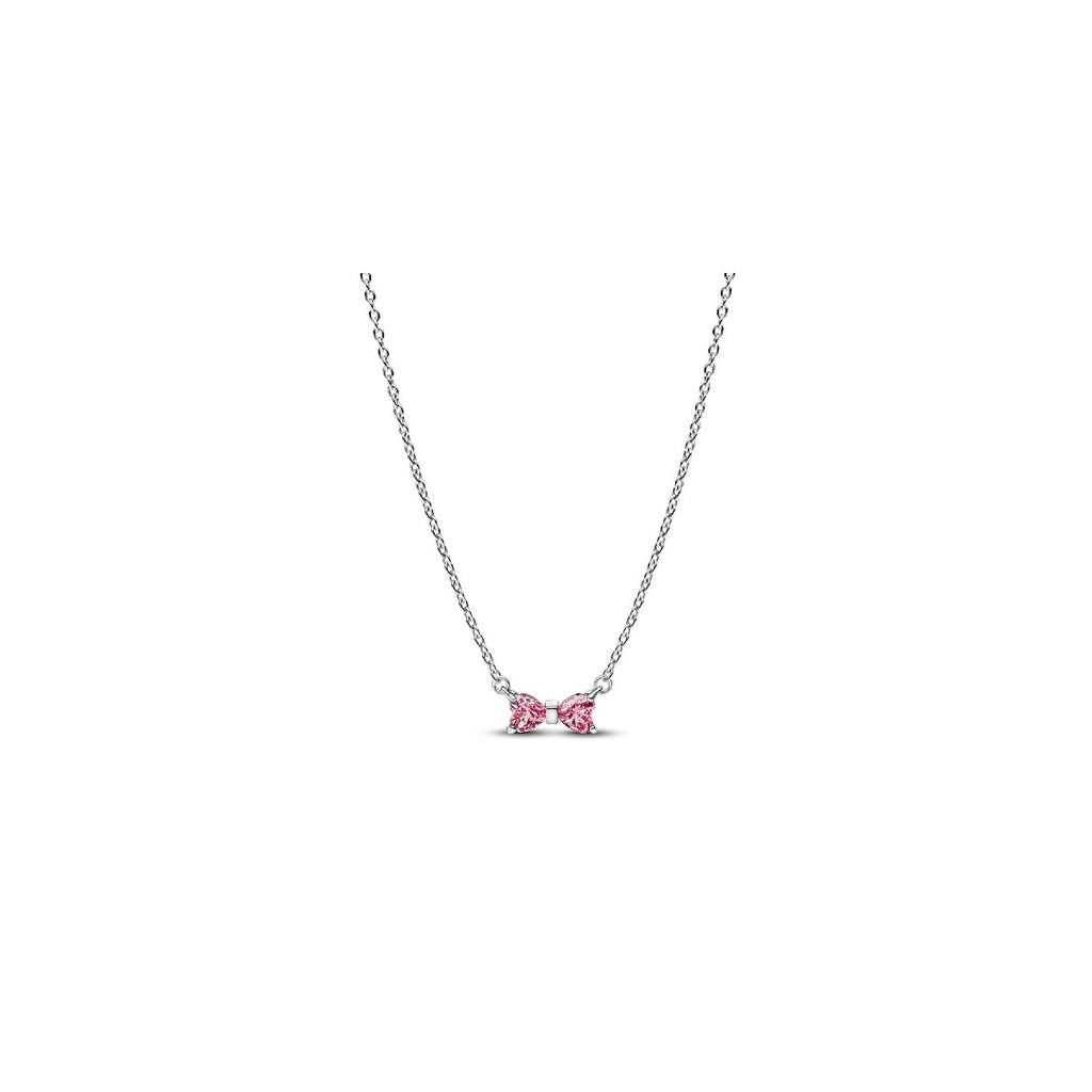 Pink Bow Necklace