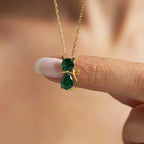 Green Emerald Cat Necklace