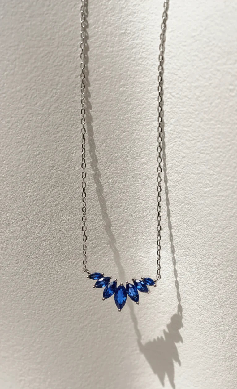 Blue Marquise Necklace