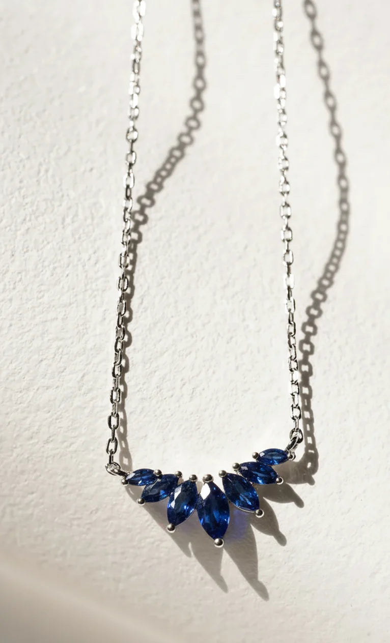 Blue Marquise Necklace