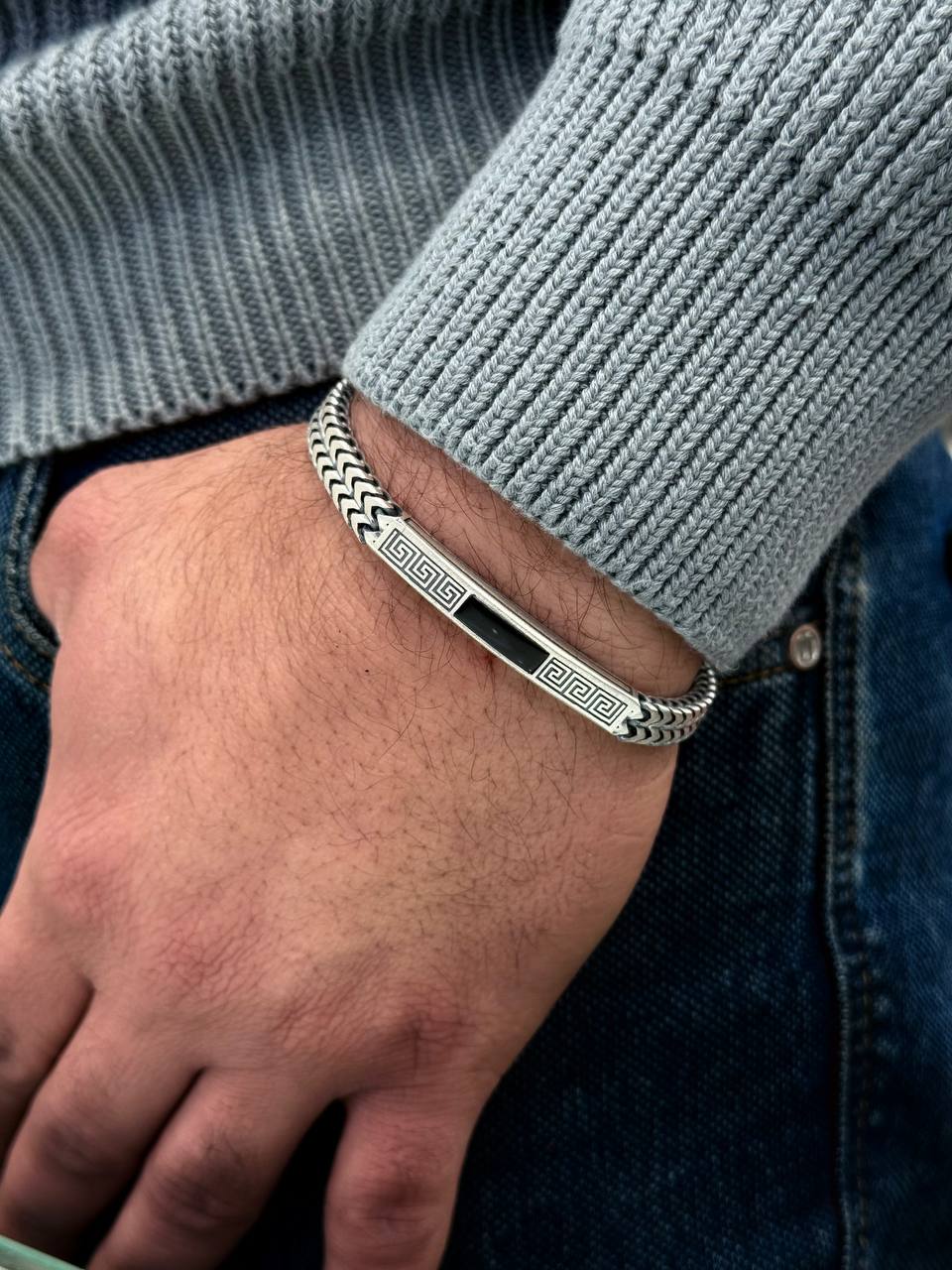 Black Onyx Arrows Bracelet