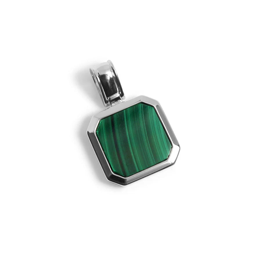 Green Malachite Square Pendant