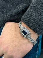 Blue Sapphire - Vampire Bracelet - Sterling Silver 925