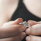 Round White Zircon Ring