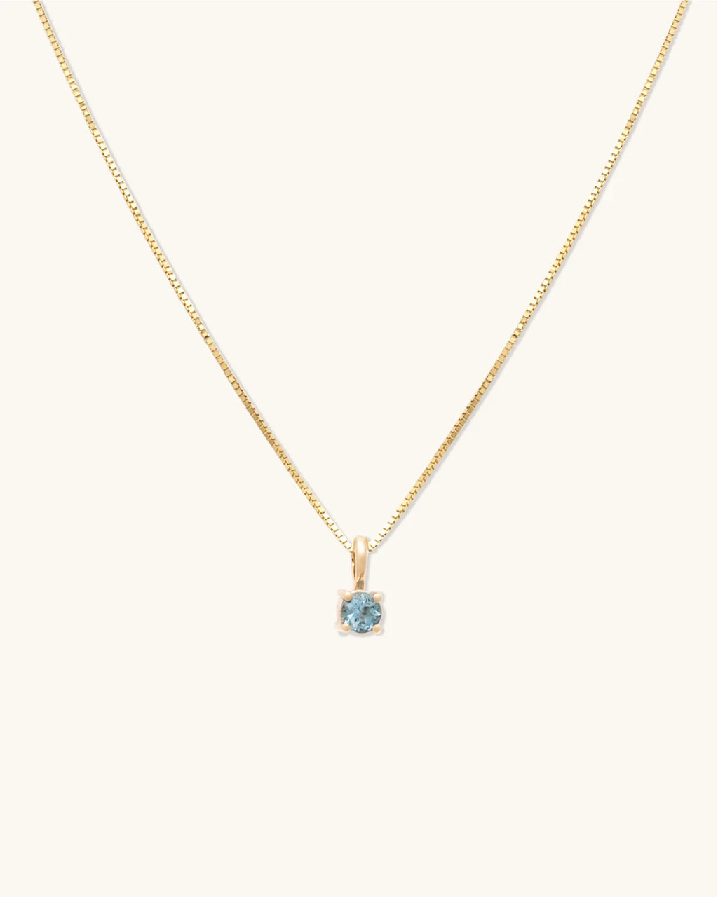 Aquamarine Birthstone Necklace