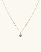 Aquamarine Birthstone Necklace
