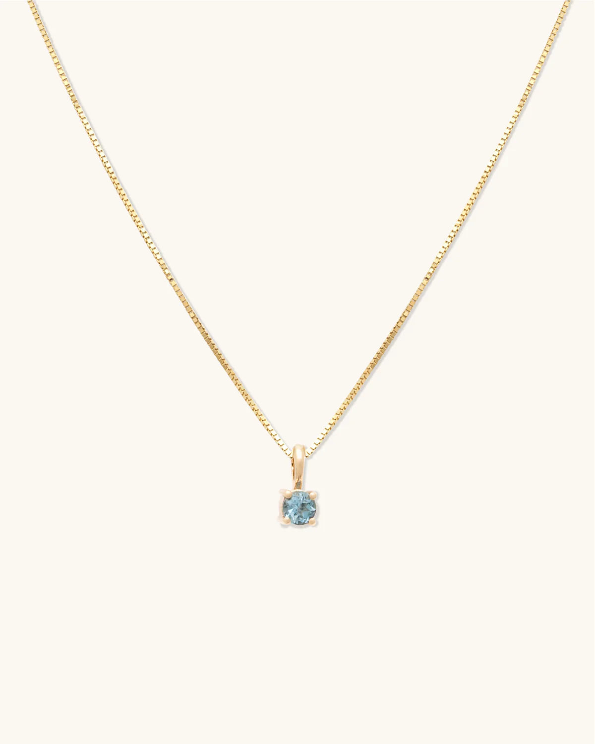 Aquamarine Birthstone Necklace