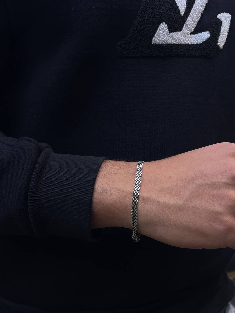 Midnight Mesh Bracelet - S925 Sterling Silver