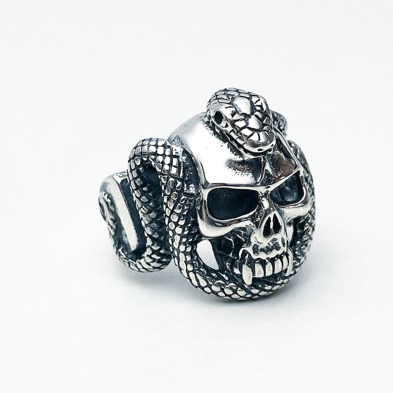 Cobra Skull Ring - S925 Sterling Silver