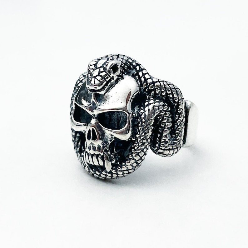 Cobra Skull Ring - S925 Sterling Silver