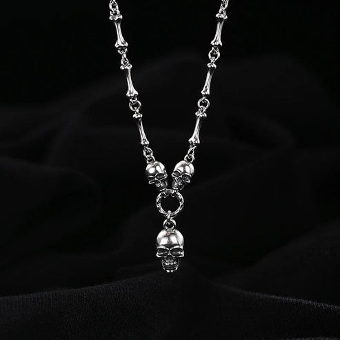 Bone Skull Chain - S925 Sterling Silver