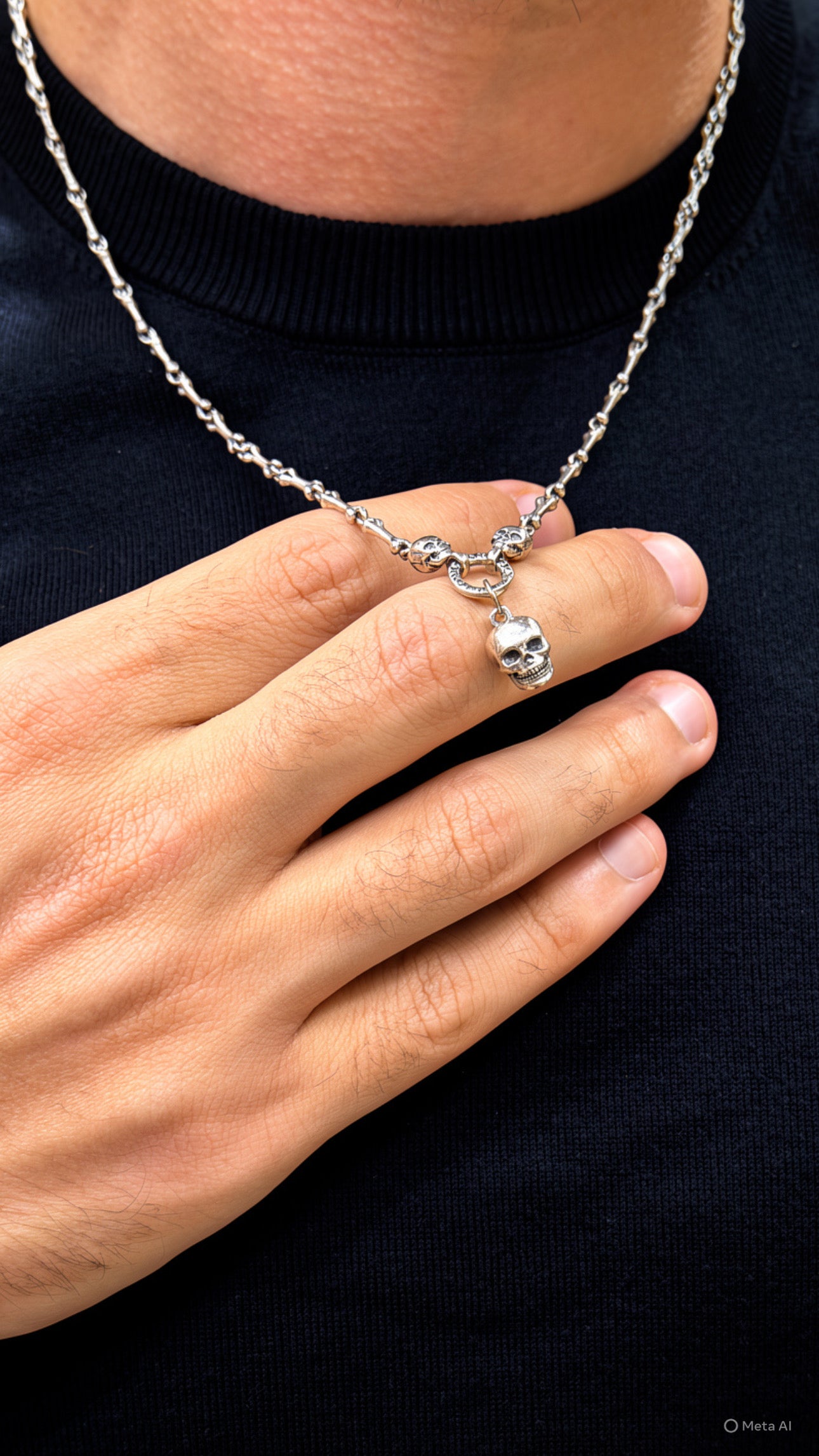 Bone Skull Chain - S925 Sterling Silver