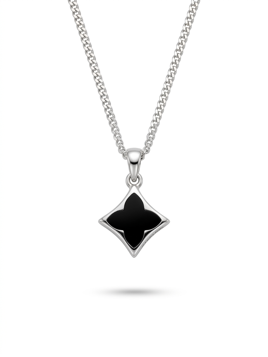 Black Clover Necklace - S925 Sterling Silver