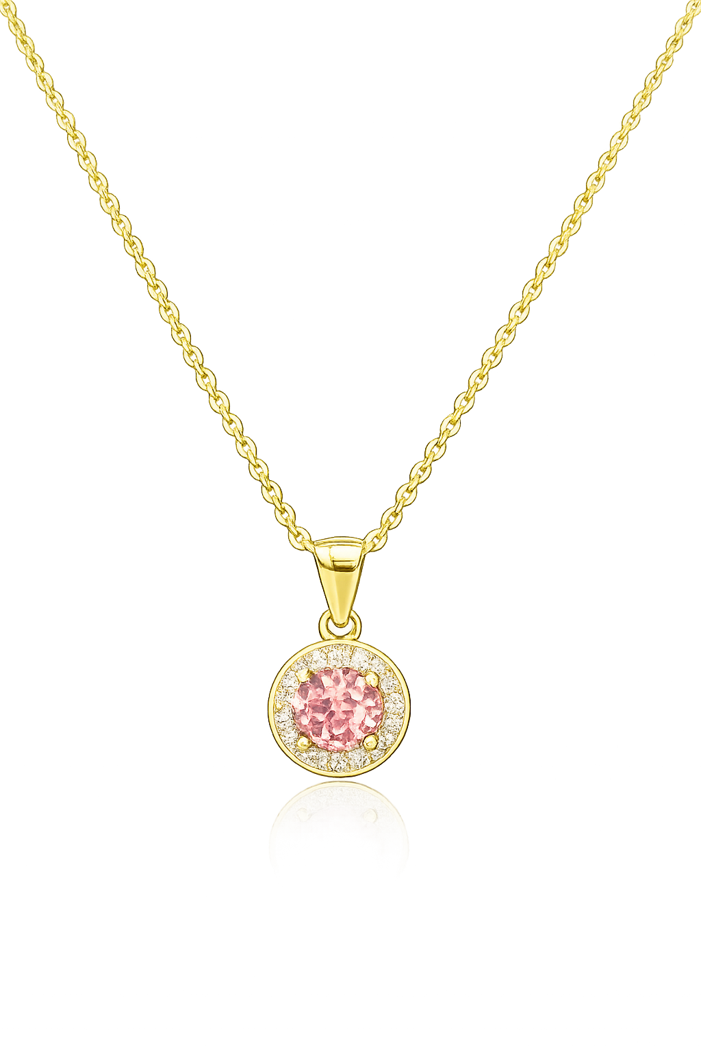 Rosé Halo Necklace