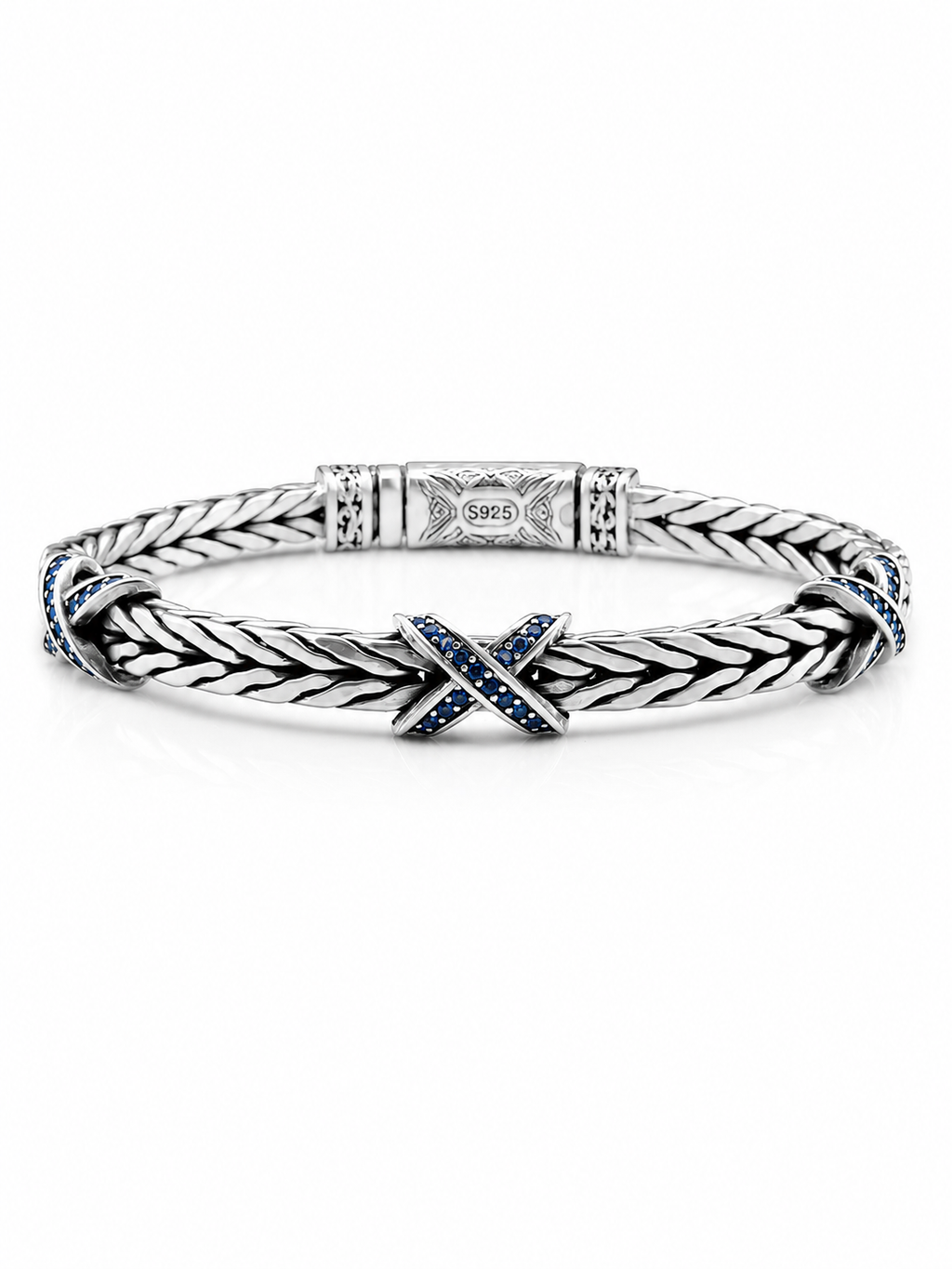 Infinity Sapphire Bracelet in Sterling Silver 925s