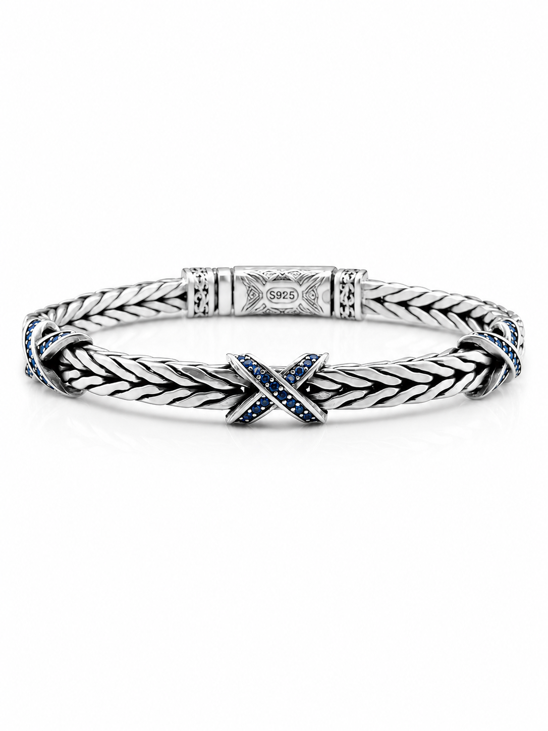 Infinity Sapphire Bracelet in Sterling Silver 925s