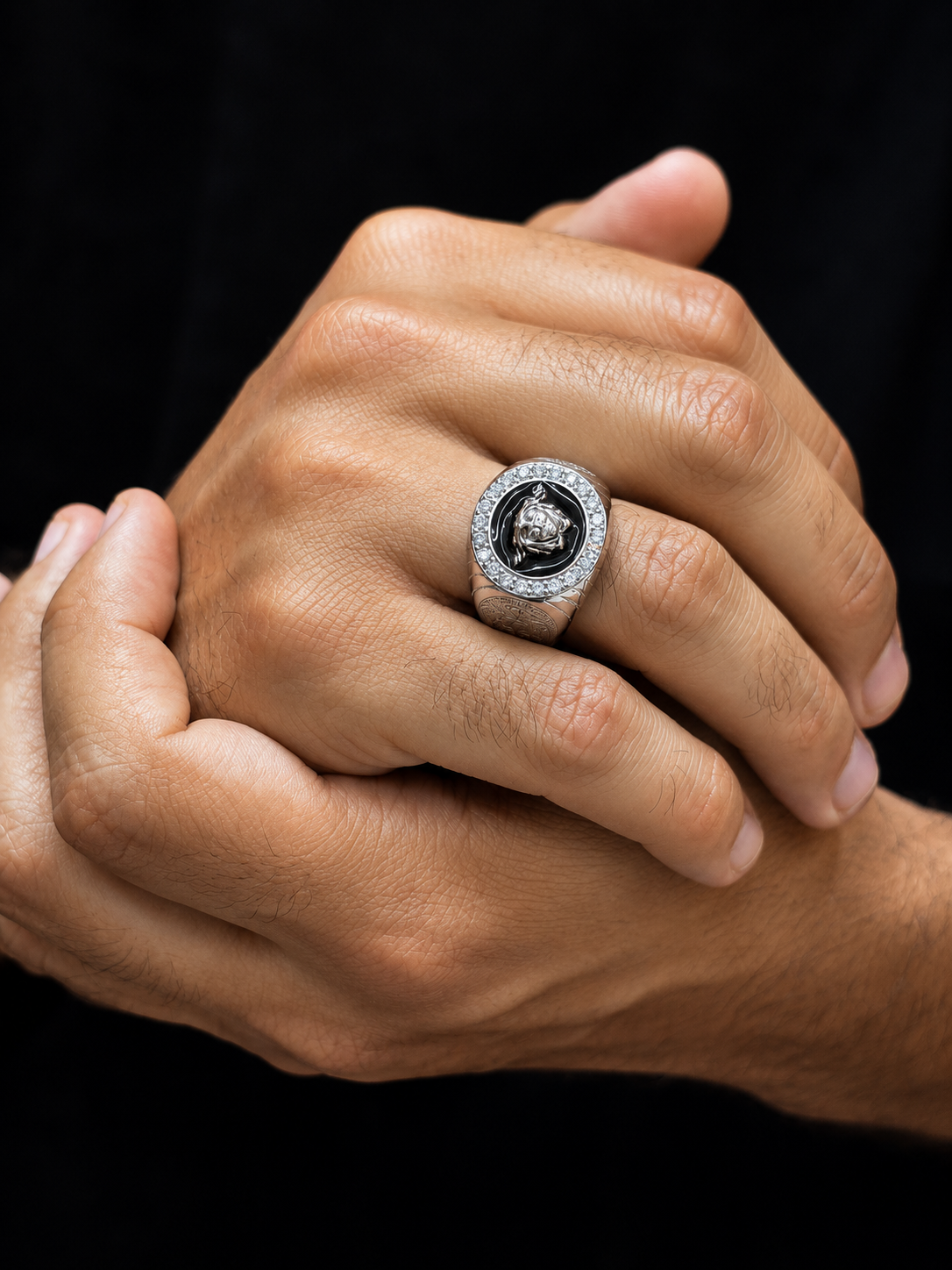 Iced Medusa Ring - S925 Sterling Silver