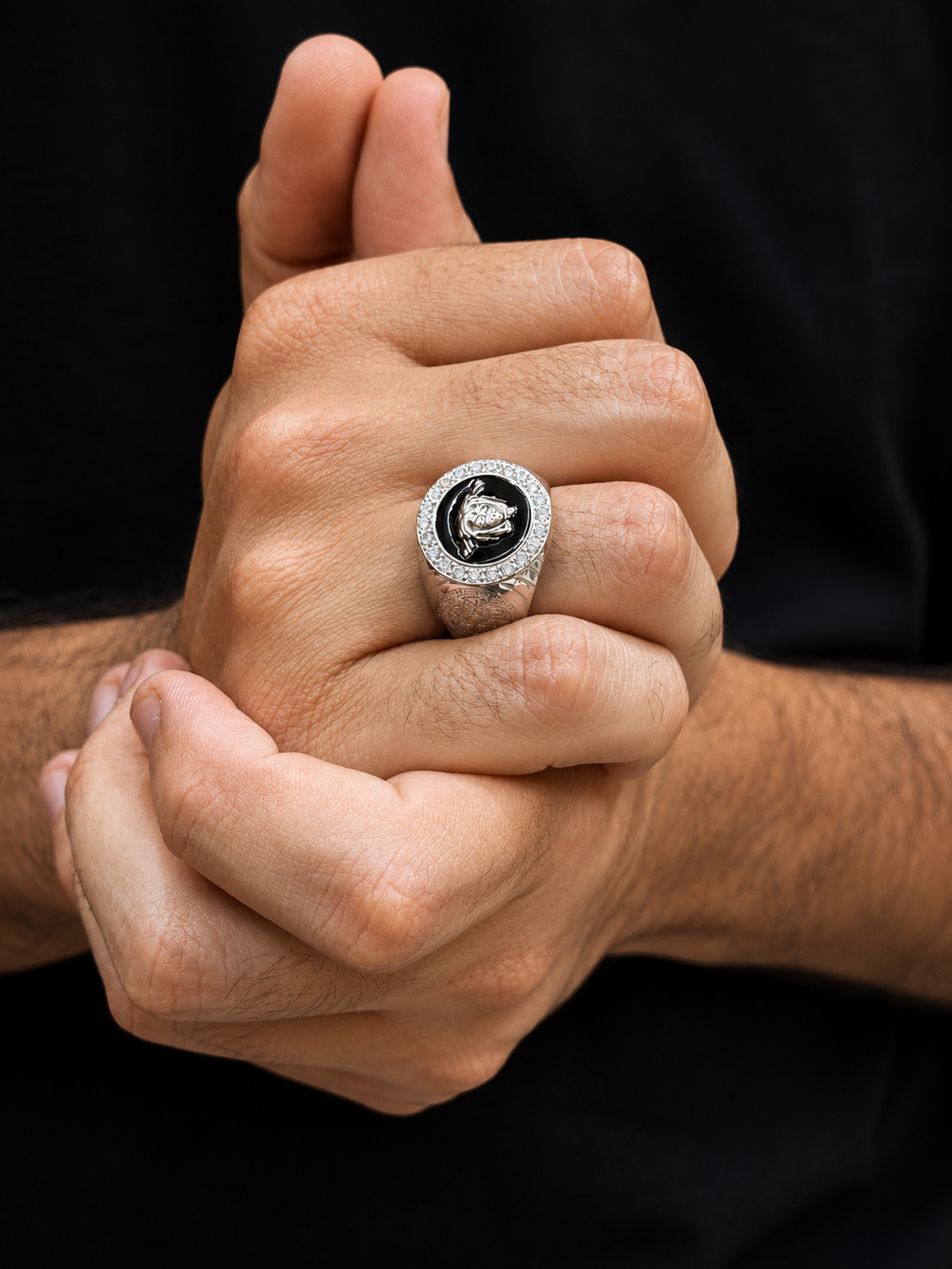 Iced Medusa Ring - S925 Sterling Silver