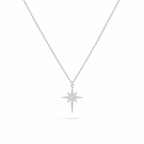 North Star Necklace -Pure Sterling Silver 925s-(55cm)