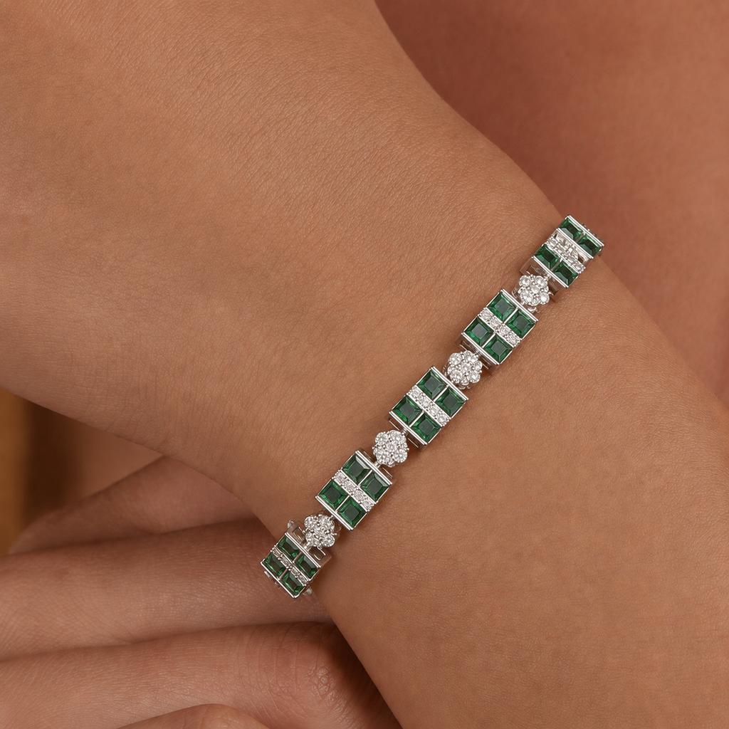 Emerald Mosaic Bracelet